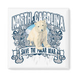 Polar Bear North Carolina Refrigerator Magnets