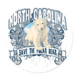 Polar Bear North Carolina Stickers
