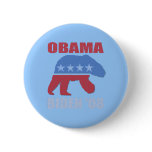 Polar Bear Obama Biden '08 Button Pin