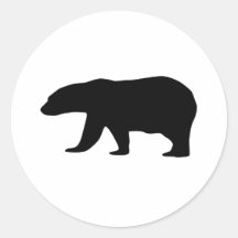 Polar Bear Round Stickers