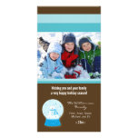 Polar Bear Snowglobe Custom Holiday Photocard Custom Photo Card