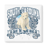 Polar Bear South Carolina Refrigerator Magnet
