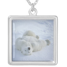 Polar Bear square necklace #6