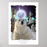 Polar Bear Wildlife Eco Art Poster