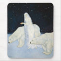Polar Bear Winter Magic Mousepad Mouse Pad Dulac