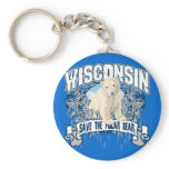 Polar Bear Wisconsin Keychains