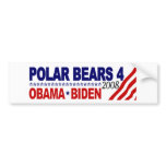 Polar Bears 4 Obama Biden 2008 bumper stickers