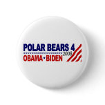 Polar Bears 4 Obama Biden 2008 Button