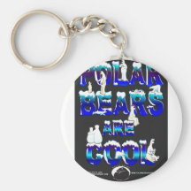 POLAR BEARS ARE COOL KEY CHAINS