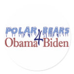 Polar Bears for Obama Biden 2008 stickers