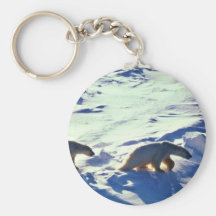 Polar Bears In Cape Lisburne Key Chains
