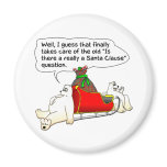 POLAR BEARS LIKE SANTA FRIDGE MAGNET