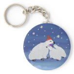 Polar Bears Winter Keychains