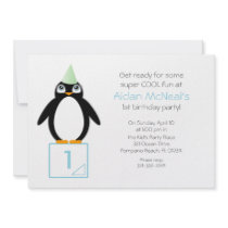 POLAR party PENGUIN custom BIRTHDAY invitation