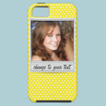 Polaroid photoframe on white & yellow polkadot casemate cases