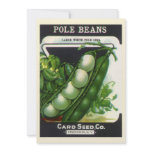 Pole Lima Beans Seed Packet invitations