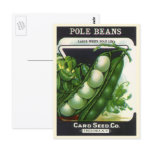 Pole Lima Beans Seed Packet postcards