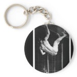 Pole Vaulter - Muybridge Vintage Photo 1885 keychains