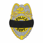 Police Badge with Band embroidered shirts