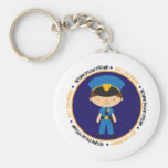 Police Boy like Mummy Key Chain