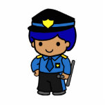 Police Boy photo sculptures