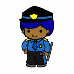 Police Boy photo sculptures