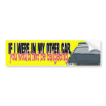 Police Car Tailgating bumper stickers