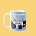 Police car USA mugs