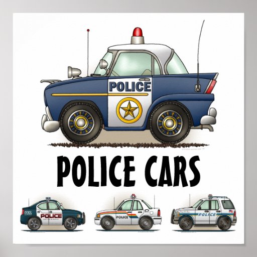 Police Cars Law Enforcement Vehicles Poster