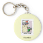 Police Cartoon Fly Swat Team On A Funny Key Chain keychains