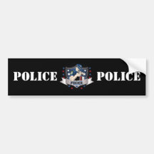 Police Crest Bumper Stickers