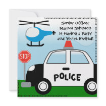 Police Customised Birthday Invitation