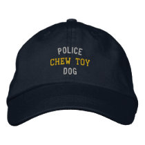 Police Dog Chew Toy Embroidered Hats