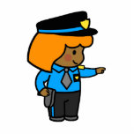 Police Girl photo sculptures