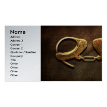 Police - Handcuffs aren't always a bad thing Business Card Templates