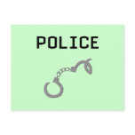 Police Handcuffs postcards