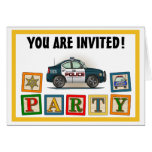 Police Interceptor Car Cop Car Party Invitation Greeting Card