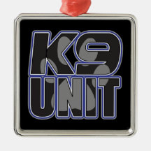 Police K9 Unit Paw Print Christmas Ornament