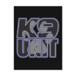 Police K9 Unit Paw Print postcards