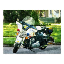 Police Motorcycle Postcard