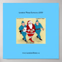 Police Navidad Funny Christmas Cartoon Poster posters