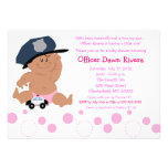 POLICE OFFICER Cop GIRL Baby Shower Invitation 5x7