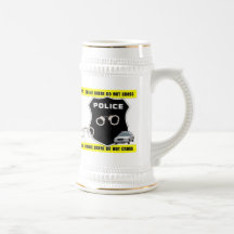Police Officer Crime Scene Beer Stein Mugs