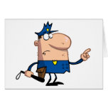 Police Officer Gestures With Finger Cards