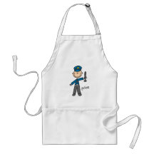 Police Officer Stick Figure Aprons