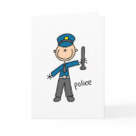 Police Officer Stick Figure Card