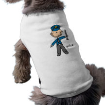 Police Officer Stick Figure Dog Tshirt