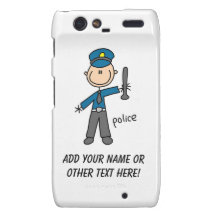 Police Officer Stick Figure Droid RAZR Cover