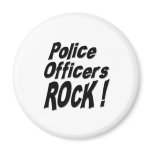 Police Officers Rock! Magnet