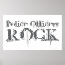 Police Officers Rock Print